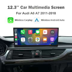12.3" Car Multimedia Linux Screen with Apple CarPlay & Android Auto For AUDI A6, A7 2011-2018 with RMC, HN+, MHI2 System