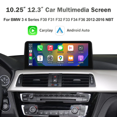 10.25" / 12.3" Car Multimedia Linux Screen with Apple CarPlay & Android Auto For BMW 3 4 Series 2004-2019 with CCC/CIC/NBT/EVO System