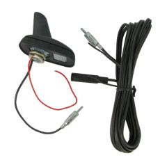 Universal Shark Fin Style Car Radio Aerial AM FM Amplified Antenna + Cable