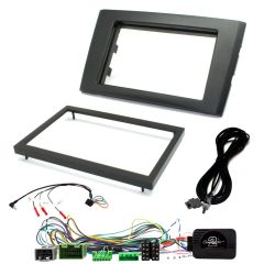 Double Din Car Stereo Fitting Kit + Amp Bypass & Steering Control for Volvo XC90 (2004-14)