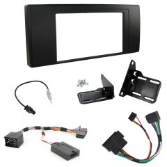 BMW X5 Double Din Steering Control Car Stereo Fascia Fitting Kit