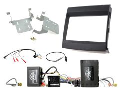 CTKPO11 Black Double DIN Facia Installation Fitting Kit for Porsche Cayenne 2012 - 2016 Amplified