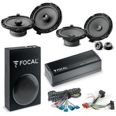 Focal Inside Peugeot, Vauxhall, Citroen Car Audio Upgrade 2 Way Component and Coaxial Speaker plus Amplifier and Subwoofer Package