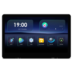 HM14A 14" FHD Android 11 Headrest Screen Player with Ambient Light Multiple Themes Screen Mirroring HDMI Port