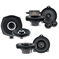BMW  1, 2, 3, 4, 5, 6, 7, X1, X2, X3, X5, X6 X7, Z4 Car Audio upgrade System with 2 Way Component Kit, Coaxial Speaker and underseat Subwoofer