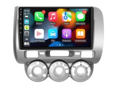 Android Multimedia Car Stereo With 9" Display Built-In Apple CarPlay & Android Auto Custom Fit For Honda Jazz (2002-2007)