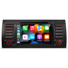 Android Multimedia Player With 7" Display Built-In Apple CarPlay And Android Auto Custom Fit For BMW X5 E53 (1999-2006)