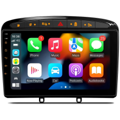 Android Multimedia Car Stereo With 9" Display Built-In Apple CarPlay & Android Auto Custom Fit For Peugeot 308, 408, RCZ