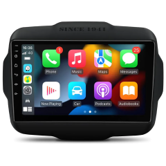 9'' Android IPS Screen Car Stereo Multimedia Player GPS Navigation System with Apple CarPlay & Android Auto Custom Fit for Jeep Renegade