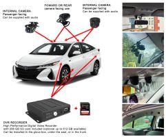 Front | Rear | Internal | Dash Camera DVR in-vehicle CCTV for PHV and Taxi Drivers with 512GB SD Card