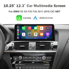 10.25  / 12.3" Car Multimedia Linux Screen with Apple CarPlay & Android Auto For BMW X3, X4 Series 2011-2016 with CIC/NBT/EVO System