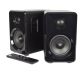 Black Bookshelf Speakers, Modern 3.5'' Woofers and 1'' Dome Tweeters with Active Bluetooth