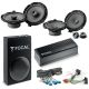 Focal Inside Peugeot, Vauxhall, Citroen Car Audio Upgrade 2 Way Component and Coaxial Speaker plus Amplifier and Subwoofer Package