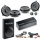 Focal Inside Car Audio Upgrade 2 Way Component and Coaxial Speaker plus Amplifier and Subwoofer Package for Toyota