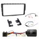 Fascia Double Din Fitting Kit & Steering Wheel Control for Toyota Hilux 2012 - 2015