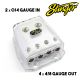 Stinger SHD21 Power or Ground Distribution Block - 0/4 Gauge in to 4/8 Gauge Out