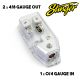 Stinger SHD820 MIDI ANL Fuse Holder Distribution - 0/4 Gauge in to 4/8 Gauge Out