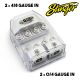 Stinger SHD823 Dual MIDI Fuse Holder Distribution- 0/4 Gauge in to 4/8 Gauge Out