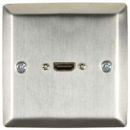 High Quality Single Steel HDMI Wallplate with Female Tail