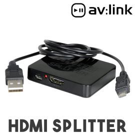 4K 1080p Mini 2 Way HDMI Splitter For DVD TV Monitors Displays Screens