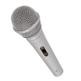 QTX Sound DM11 Dynamic Karaoke DJ Microphone - Silver Mic