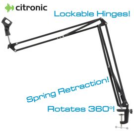 CITRONIC Studio Swivel Microphone Boom Arm - SMALL