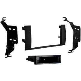 Single/Double DIN car audio facia adapter kit (MATT BLACK) custom made for Toyota Prius (2004-2009)