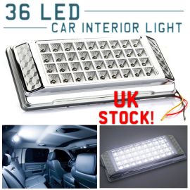 12v 36 LED White Interior Dome Roof Ceiling Light Universal Car Van Unit Lamp