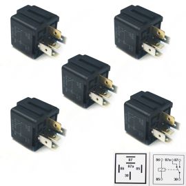 5 x 12V Micro Automotive Changeover Relay 30A 5-Pin Car Bike Motor Van