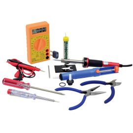 Electrical Tool Set Screwdrivers Pliers Solding Iron Multimeter  