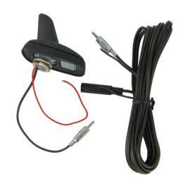 Universal Shark Fin Style Car Radio Aerial AM FM Amplified Antenna + Cable