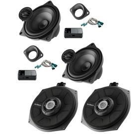 Audison Prima APBMW K4M 2 Way Component Speaker Kit and Audison 8 Inch Under Seat Car Subwoofer For BMW