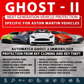 Autowatch GHOST 2 Immobiliser Aston Martin Tassa Approved Key Clone Theft Protection