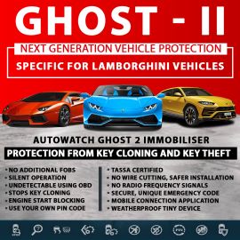 Autowatch GHOST 2 Immobiliser Lamborghini Tassa Approved Key Clone Theft Protection