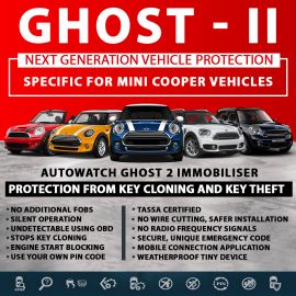 Autowatch GHOST 2 Immobiliser Mini Cooper Tassa Approved Key Clone Theft Protection