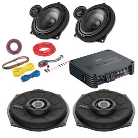 BMW 1 2 3 5 6 7 Series X1 X3 X5 X6 Car Audio Upgrade for Front door speakers & Subwoofer including Amplifier