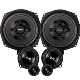Vibe OPTISOUNDBMWF-V4 BMW Custom Fit 345 Watts 3 Way Component Door Speakers and Under-Seat Subwoofer Package