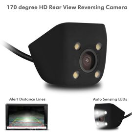Universal 12V Rear View Reverse Day/Night Car Parking Camera With 4 LED Lights