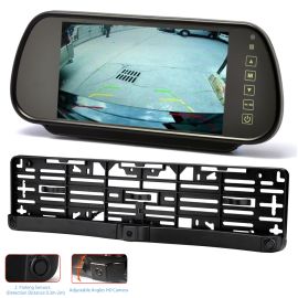 7" Inch Mirror Monitor Screen w/ Car Numberplate Parking Sensors & Camera Kit