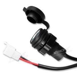Waterproof 12V Cigarette Cigar Lighter Adapter Socket Loom Motorbike Cycle 10A