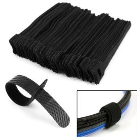 25 Pieces x Wrap Nylon Reuseable Cable Ties Fasteners Strap - 20cm x 1.2cm