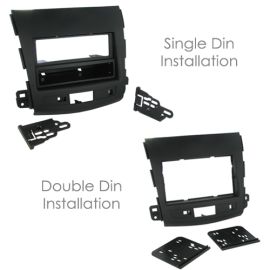 CT24MT09 Mitsubishi Outlander Car Facia Trim Multi Kit for Both Single or Double Din Use