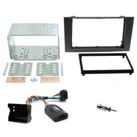 Ford Mondeo Double Din Car Stereo Fascia Panel Fitting Kit + Steering Controls