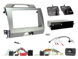 CTKKI29 Kia Sportage Silver Grey Single/Double Din Car Stereo Fascia Fitting Kit