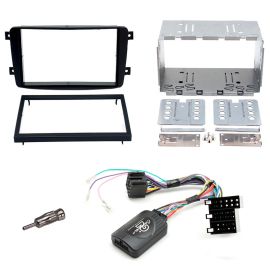 Mercedes C Class CLK Double Din Fascia Steering Controls Car Stereo Fitting Kit