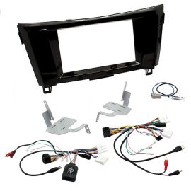 Car Stereo Fitting Kit Double Din Facia Steering Control for Nissan Qashqai 2015-19