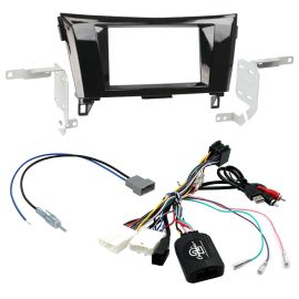 DoubleDin CarStereo Fascia Fitting Kit & Steering Interface For Nissan Qashqai/X-Trail 2015-2019