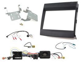 CTKPO08 Porsche Cayenne Non Amplified Black Double DIN Facia Complete Installation Kit
