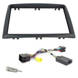 Renault Megane 2006-08 Double Din Fascia Steering Control Car Stereo Fitting Kit