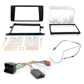 Skoda Octavia Mk2 Double Din Fascia w/ Steering Controls Car Stereo Fitting Kit